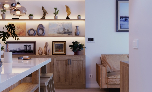 CĂN HỘ 2 PN MỘC MẠC GẦN GŨI VỚI MODERN RUSTIC